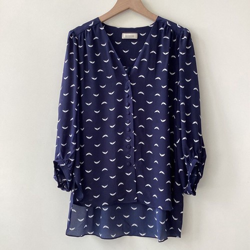 Zadig&Voltaire Women's Summer Blue Small Floral Lace V-Neck Silk Halter Dress - Imagen 14 de 20