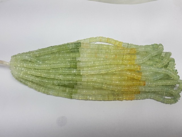 Natrual Multi Prehnite Pneumatico Ruota Liscio Forma 4 A 6 MM Perline Gemma 16 Natrual Multi Prehnite Pneumatico Ruota Liscio Forma 4 A 6 MM Perline Gemma 16