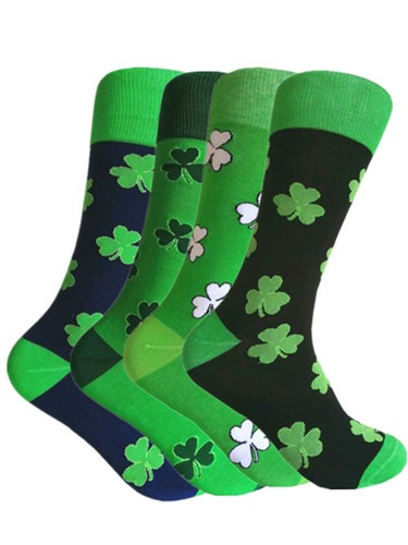 Calcetines altos para media pantorrilla y rodilla verdes irlandeses del día de San Patricio de varios patrones - Imagen 32 de 40