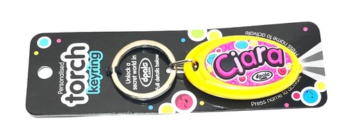 Personalised Names Torch Keyring Light Boy Girl Kids Gift Key Ring Party Bags - Picture 36 of 79