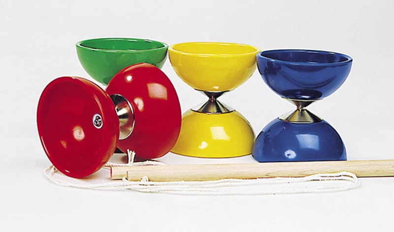 DIABOLO mit Metallachse + Sticks Artistik Jonglieren Jonglage Geschicklichkeit