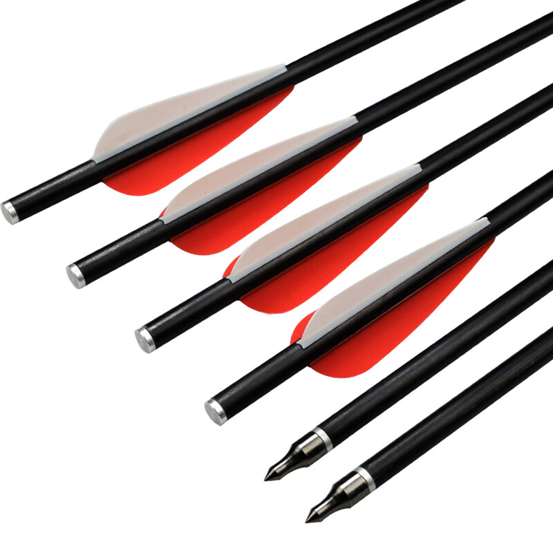 Archery Fiberglass Arrows Crossbow Bolts For Shooting Flat Nock Outdoor 4Size12X