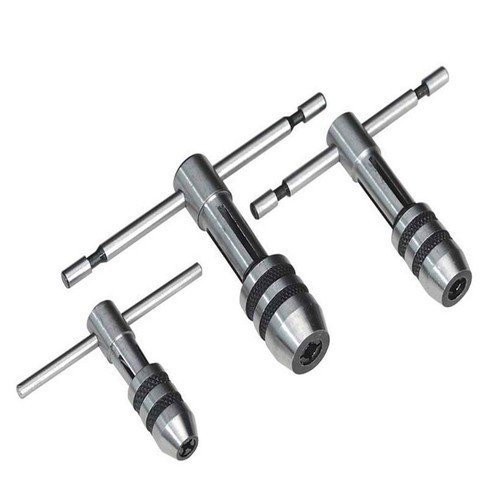 3-Piece Handle Tap Wrench Set – For Precision Tapping & Reaming with Collet Jaws - Bild 4 von 7