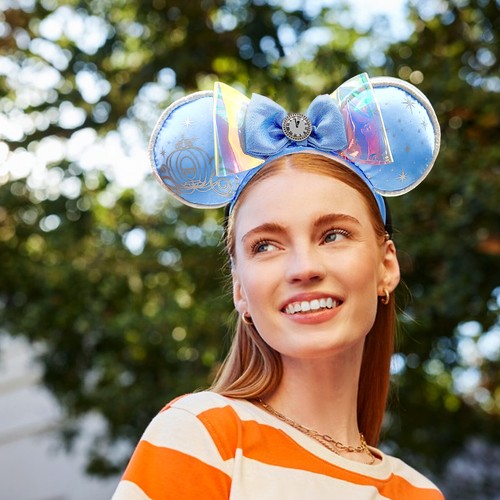Diadema Orejas Azules Cenicienta Minnie Mouse Parques Disneyland 2025 US POST - Imagen 7 de 8