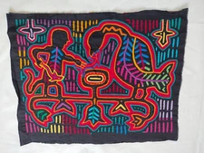 vintage amazing kuna mola panama applique embroidery sewn needle textile itm1032