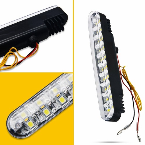 2X 30LED Car Daytime Running Light White DRL Driving Turn Signal Fog Lamp Amber - Bild 9 von 10