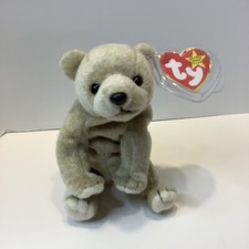 Ty Beanie Baby 1999 Almond The beige Bear. See Pic- Crease On Hang Tag
