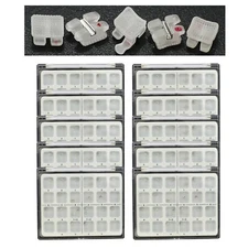 10 Set Dental Orthodontic Ceramic Brackets Metal Slot Roth 022 3 Hook 3M Clarity