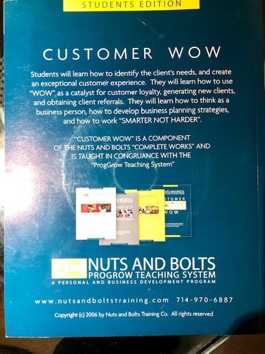 Nuts and Bolts Progrow Lehrsystem Business Development - Customer Wow - Bild 2 von 4
