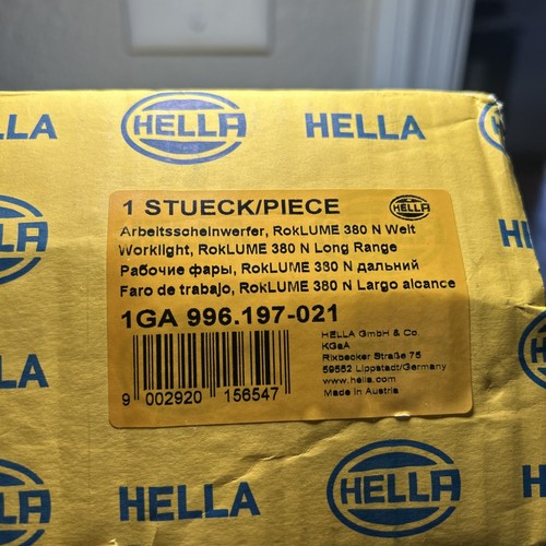 HELLA 996197021 RokLUME 380 N LED Worklight, Long Range, 24V, Black NEW - Picture 6 of 7