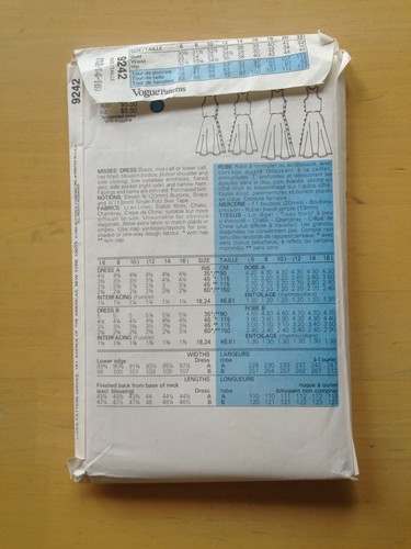 1980's Sm Vogue Sewing Pattern, CUT, Choose Your Style V1 - Picture 29 of 43