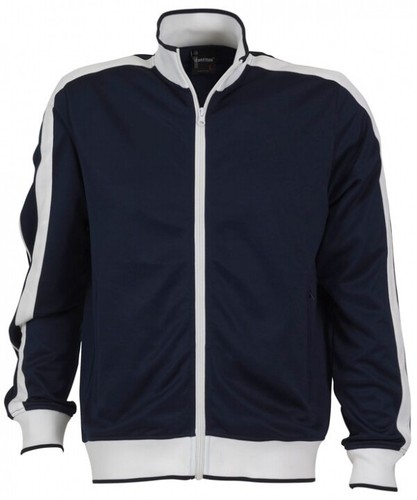Identitee Mens Varsity Track Top Jacket Tracksuit Warm Winter Jumper Long Sleeve - Picture 4 of 5