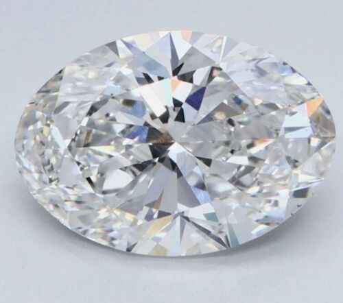 Lab-Grown Loose CVD Diamond 1 pc 3 x 2 mm Oval D Color IF Clarity Certified - Picture 3 of 6