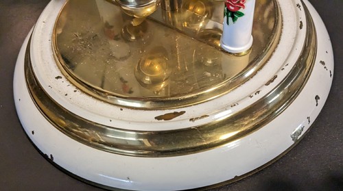 Reloj Aniversario Vintage Floral Rises Elgin Cúpula de Cristal Alemania Occidental S Haller  - Imagen 18 de 24