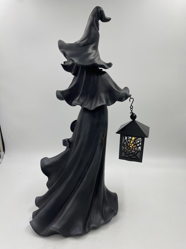 Cracker Barrel 18.5” Black Resin Witch With LED Lantern New 23 Halloween Decor - Picture 4 of 13