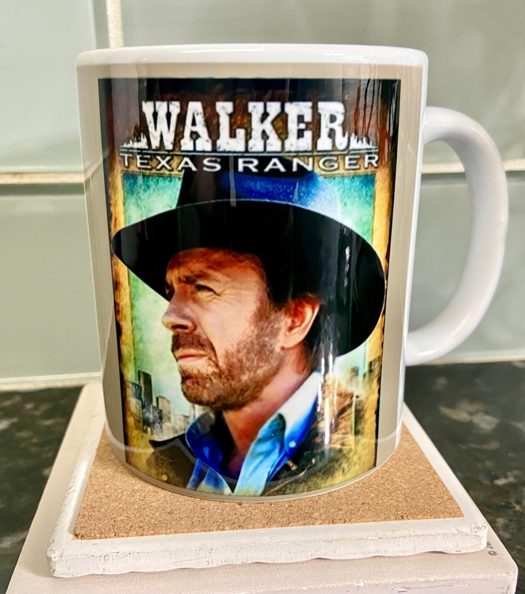 Walker Texas Ranger TV Show Cast Photo Coffee Mug 11 oz Hand Made