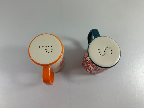 Pioneer Woman Salt Pepper Shakers Flee Market Pattern Ceramic 3.5" Tall - Picture 5 of 7