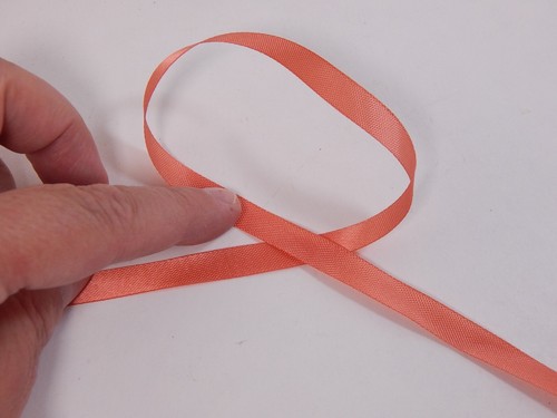 VINTAGE RIBBON ROLL, Fused Edge Lt. Orange 21 yds X 1/4” Water Repellent Acetate - Picture 3 of 5