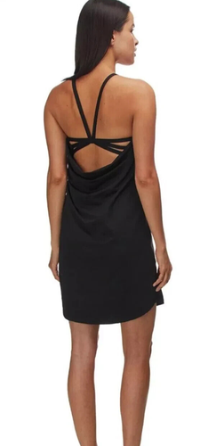 Patagonia Black Sliding Rock Dress Strappy Back Shelf Bra Size S High Neck - Picture 2 of 13