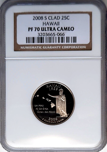 2008-S Clad Proof State Quarter Set ( 5 Coins) NGC PF 70 Ultra Cameo - Picture 6 of 12