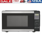 900W Countertop Microwave Oven Stainless Steel 10 Power Levels Child Lock Timer