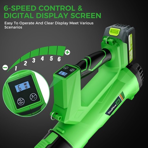 VitalFlow Electric Leaf Blower Cordless, 540CFM/170MPH - Picture 2 of 7