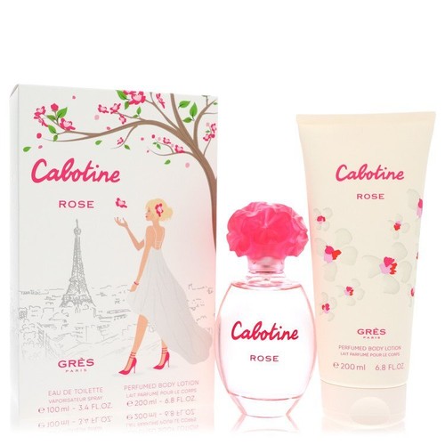 Cabotine Rose by Parfums Gres Gift Set -- 3.4 oz Eau De Toilette Spray + 6.7 oz