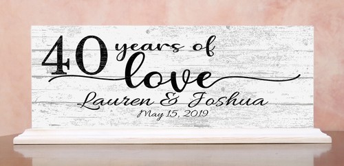 Custom Gift Sign For Wedding Anniversary Personalized Names & Year For Couples - Picture 40 of 80