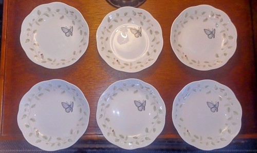 (LENOX) BUTTERFLY MEADOW Pattern PASTA/SALAD SET 6-PIECE. - Picture 11 of 12