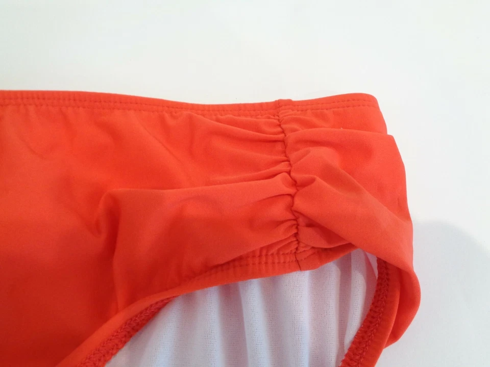 Calça de biquíni Alex Marie tamanho 12 SHIRR SIDE TUNNEL AX2352 Fire nova feminina - Imagem 3 de 4