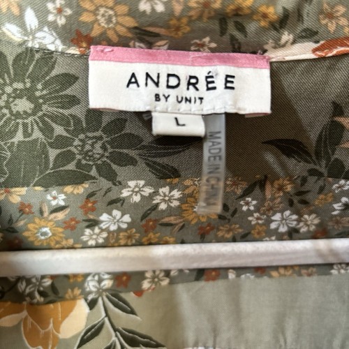 Camicia Andree by Unit Top donna grande multicolore floreale boho con bottoni colletto - Foto 7 di 9