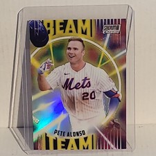 2022 #BT-7 Pete Alonso Topps Stadium Club Chrome Baseball Beam Team Mets
