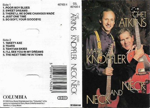 CHET ATKINS MARK KNOPFLER NECK AND NECK CASSETTE ALBUM Blues Rock Country Rock,  - Picture 12 of 12