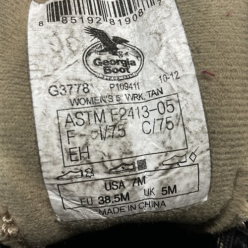 Womans 5” Brown Georgia Boot size 7 M - Picture 17 of 17