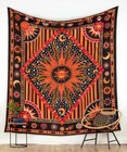 Indian Orange Burning Sun Living Room Tapestry Queen Size Wall Hanging Tapestry