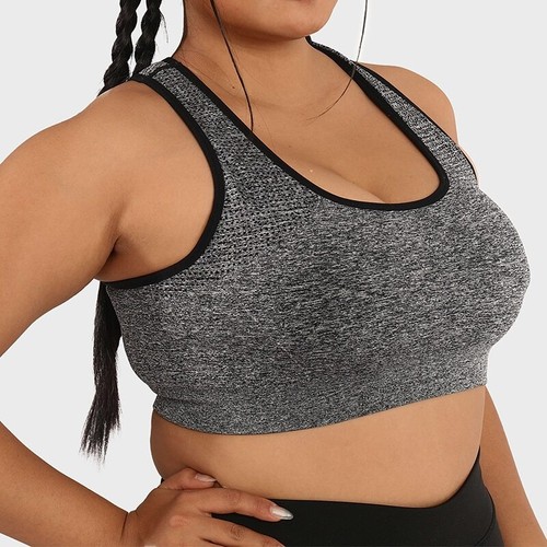 Plus Size Women's Tanks Sports Seamless Yoga Bras Fitness Workout Clothing L-3XL - Picture 4 of 8