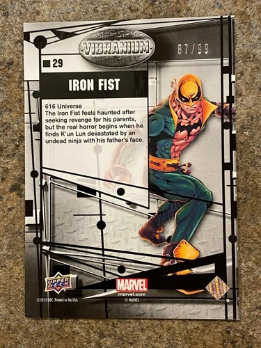 Marvel Vibranium 2015 refinado #29 Iron Fist #87/99 casi nuevo/m😍😍* - Imagen 2 de 2