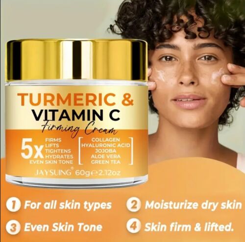 Turmeric & Vitamin C Face Cream Moisturizer+Anti-aging+Skin Firming 2.12oz(60g) - Picture 7 of 8