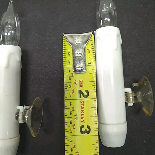 Suction Cup Drip Candles Mini Battery Included Light Christmas Window White - Picture 5 of 8