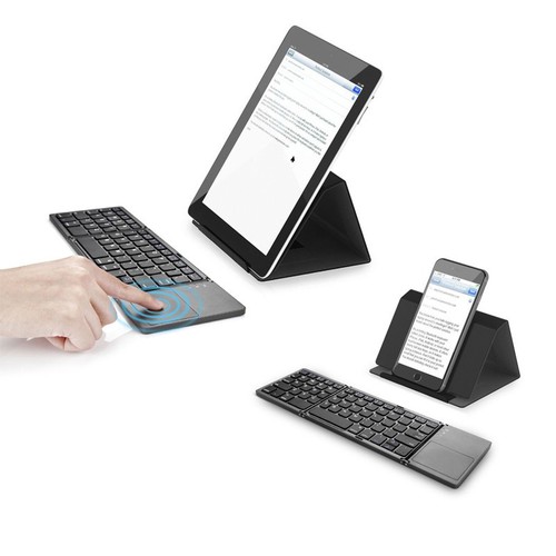 Foldable Folding Bluetooth Wireless Keyboard Touchpad mouse for Phone Tablet PC - Picture 5 of 6