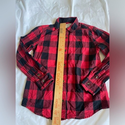 Tommy Bahama Shirt Big Kid M 7/8 Youth Buffalo Plaid Button Preppy Grunge Cotton - Picture 9 of 15