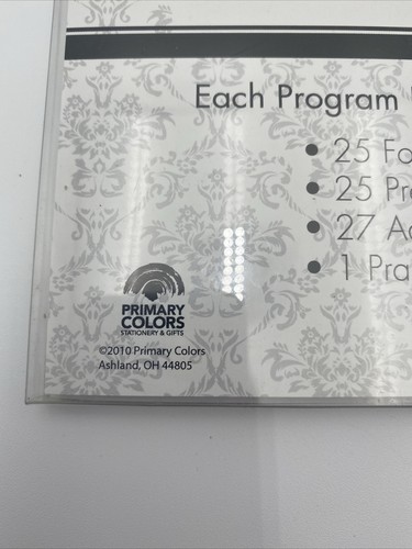 Primary Colors Stationary Collection Event Programs 25 count - Picture 4 of 4