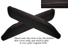 ORANGE STITCH 2X FRONT DOOR ARMREST SKIN COVERS FITS DATSUN 260Z 280Z 79-83