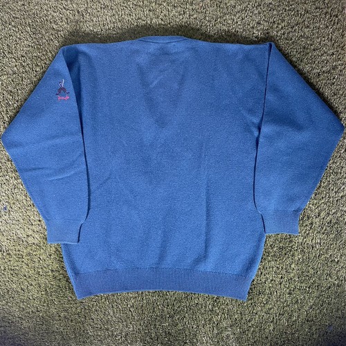 Pringle Jumper Nick Faldo Collection V Neck Golf Mens Medium Vintage Wool Green - Picture 6 of 6