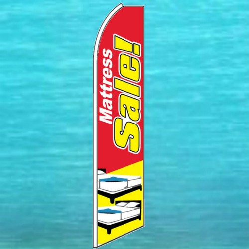 MATTRESS SALE FLUTTER FEATHER FLAG Vertical Advertising Sign Swooper Banner 3047 - Picture 1 of 5