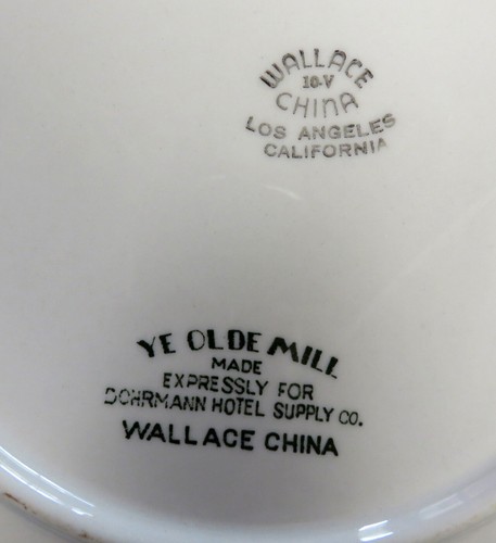 Wallace Ye Olde Mill Restaurant Ware Plate ~Made for Dohrmann Hotel Supply~1949 - Picture 3 of 4