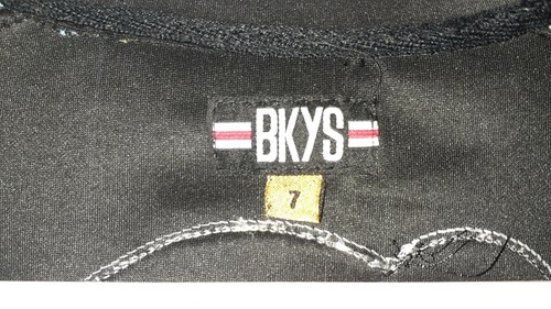 BKYS Boys Front Zip Black Jacket Less To Fear Logo Size 7 FREE SHIPPING - Picture 4 of 4