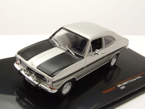 Opel Kadett B Coupé Rally 1966 Plata Coche a Escala 1:43 ixo models - Imagen 7 de 9