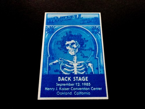 Grateful Dead Backstage Pass Oakland Kaiser CA 9/12/85 9/12/1985 GD Bertha Roses - Picture 2 of 12