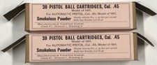 FRANKFORD ARSENAL  WWI  M1911  .45 ACP  NEW REPLICA 20 ROUND AMMO BOXES